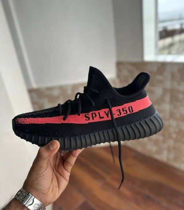 Adidas Yeezy Boost 350 v2 Core Black Red Semi UA with Full Accessories