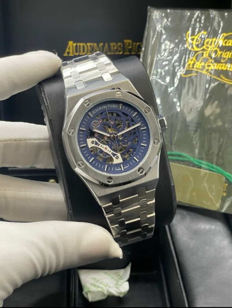 Audemars pigue_t Skeleton Silver Blue