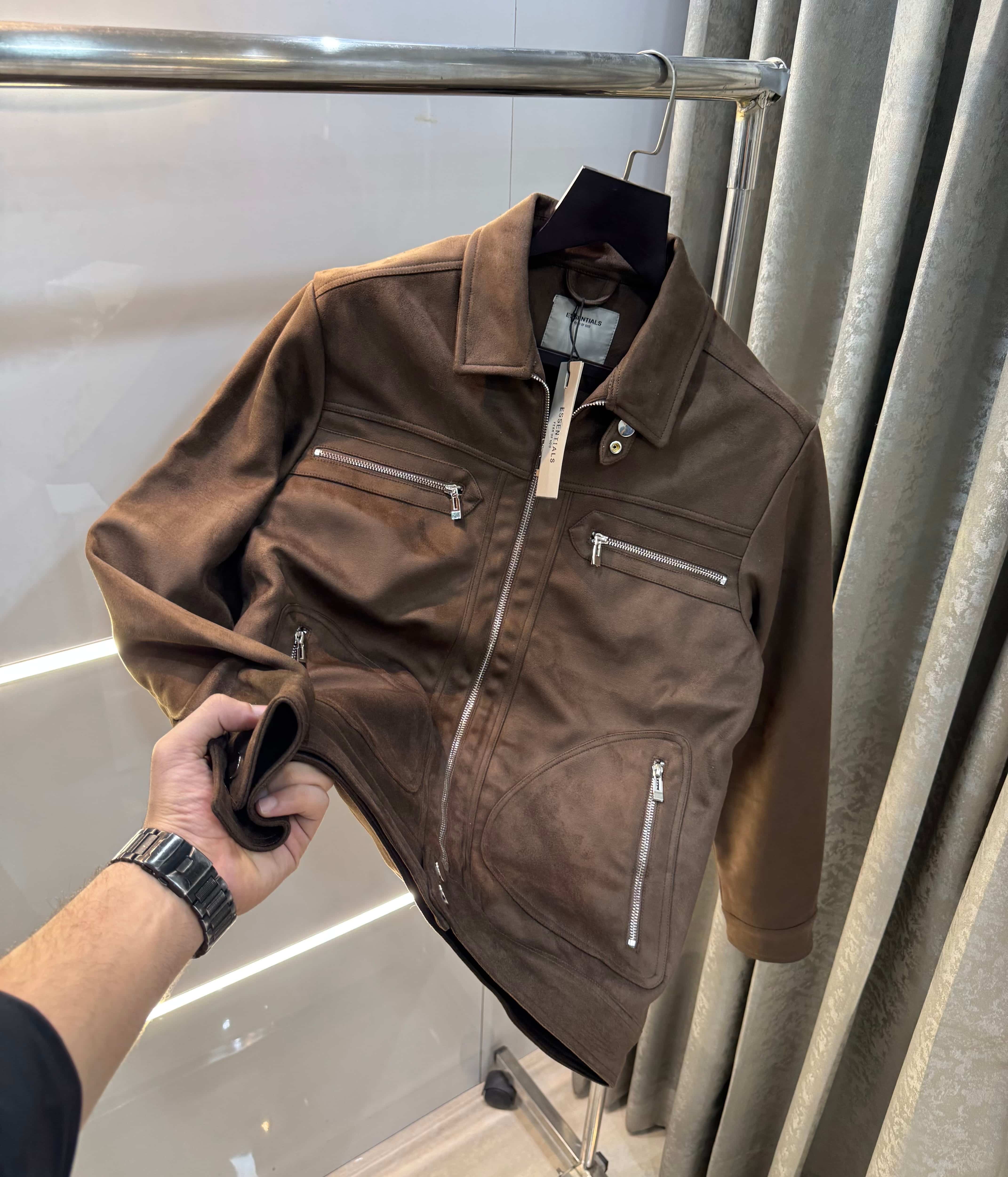 Essentia l feaR. Of God Dark Brown Imported Bomber Jacket Main image
