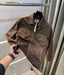 Essential fe4R. Of g-oD.. Dark Brown Imported Bomber Jacket