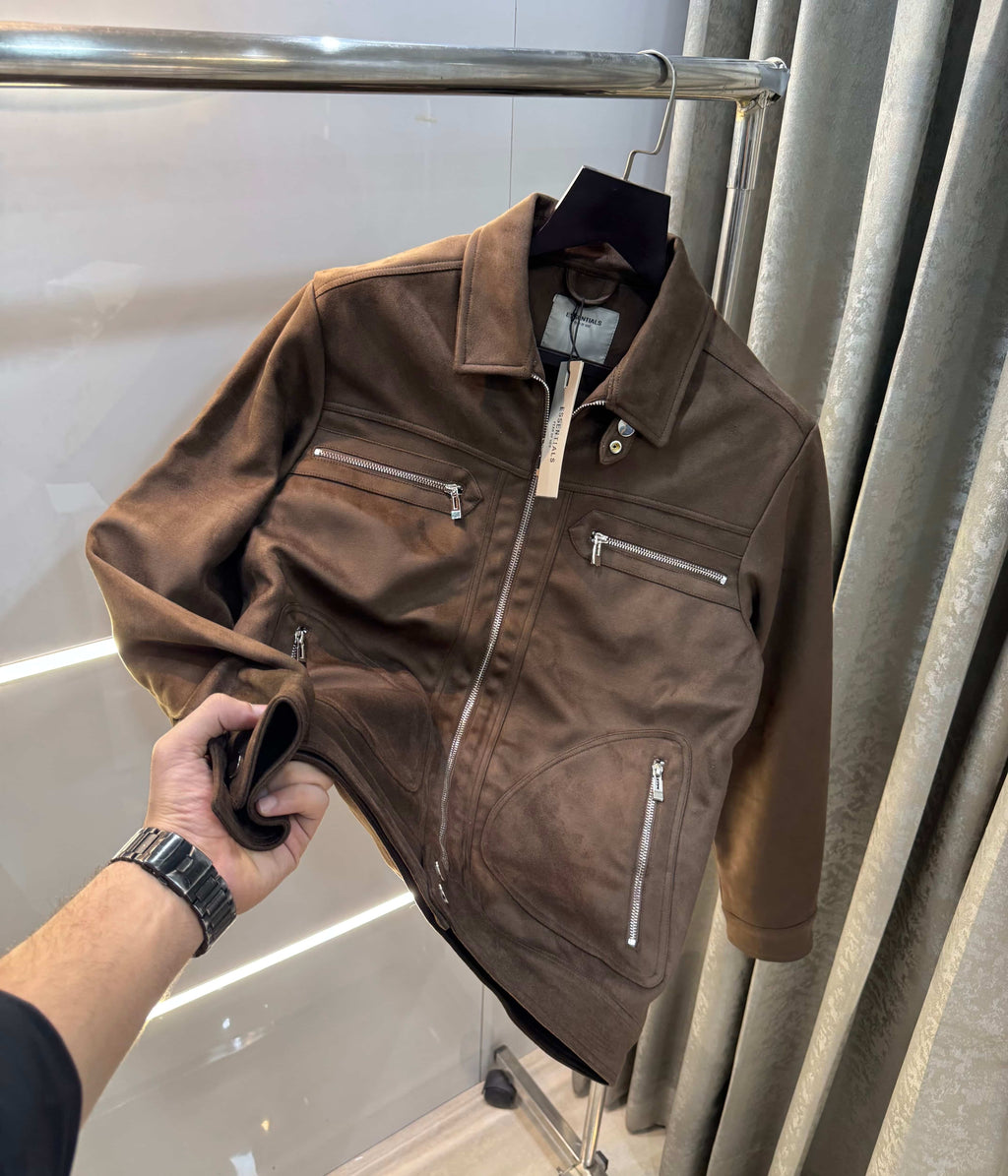 Essentia l feaR. Of God Dark Brown Imported Bomber Jacket