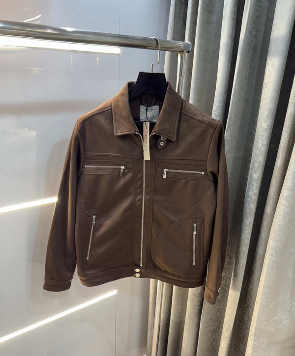 Essential fe4R. Of g-oD.. Dark Brown Imported Bomber Jacket