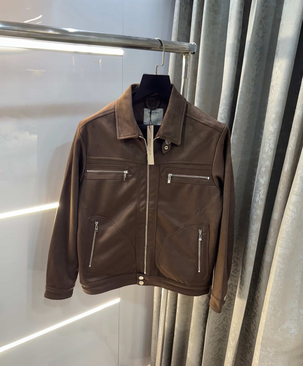 Essential fe4R. Of g-oD.. Dark Brown Imported Bomber Jacket