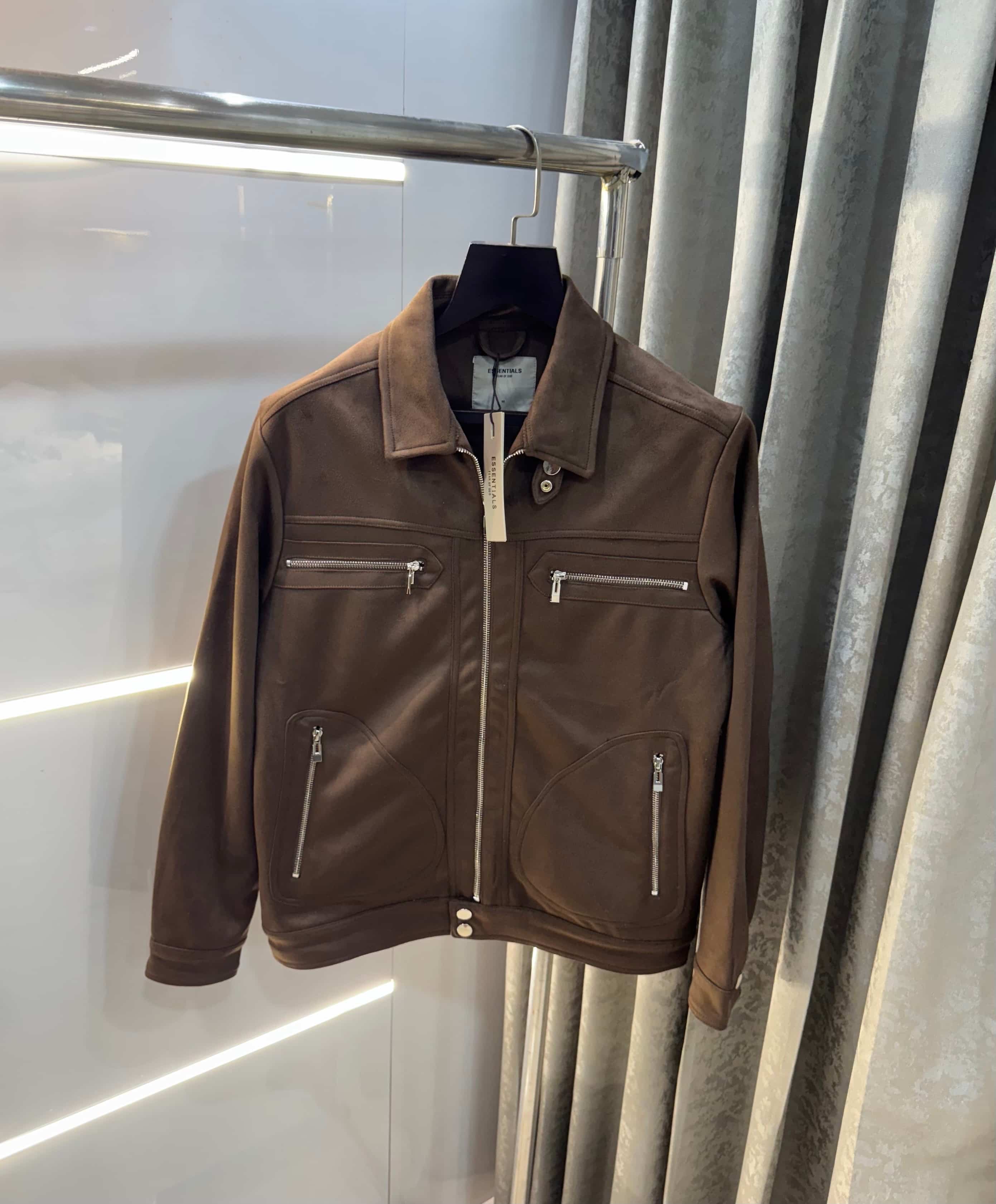 Essentia l feaR. Of God Dark Brown Imported Bomber Jacket