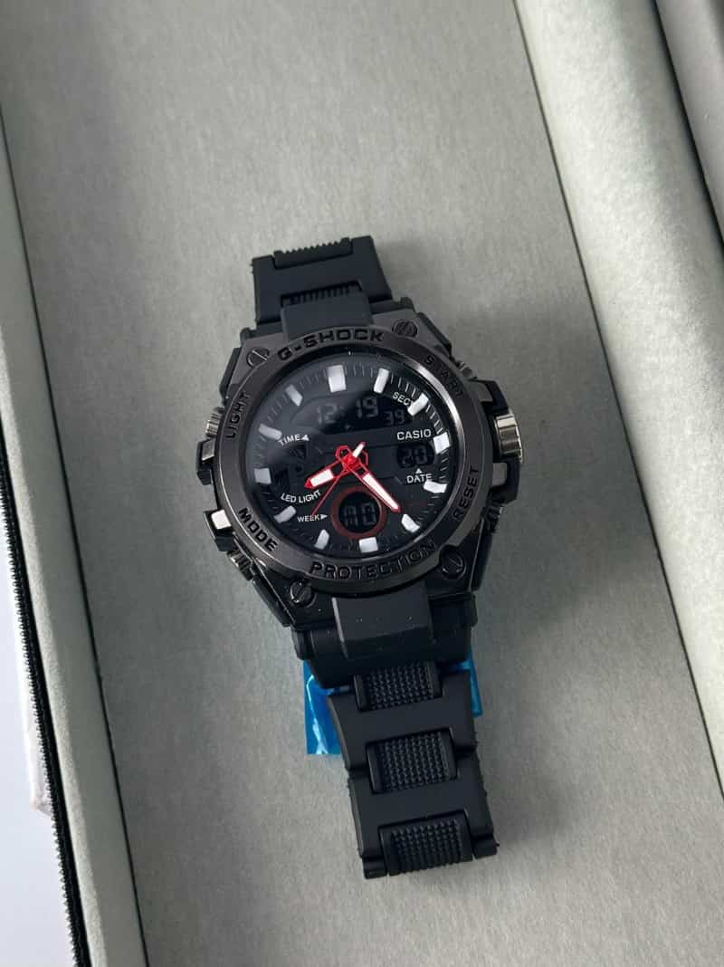 G SHOCK GA DUAL ANALOG BLACK