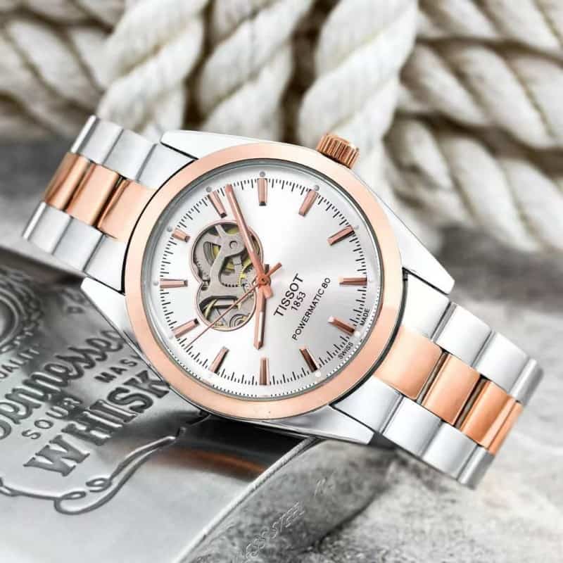 Tisso t Powermatic 80 Two Tone Silver Dial