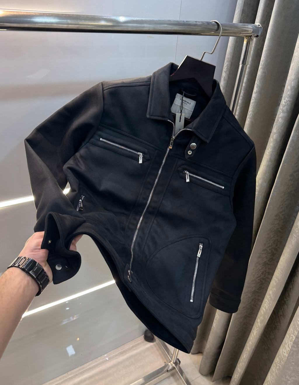 Essential Black Imported Bomber Jacket