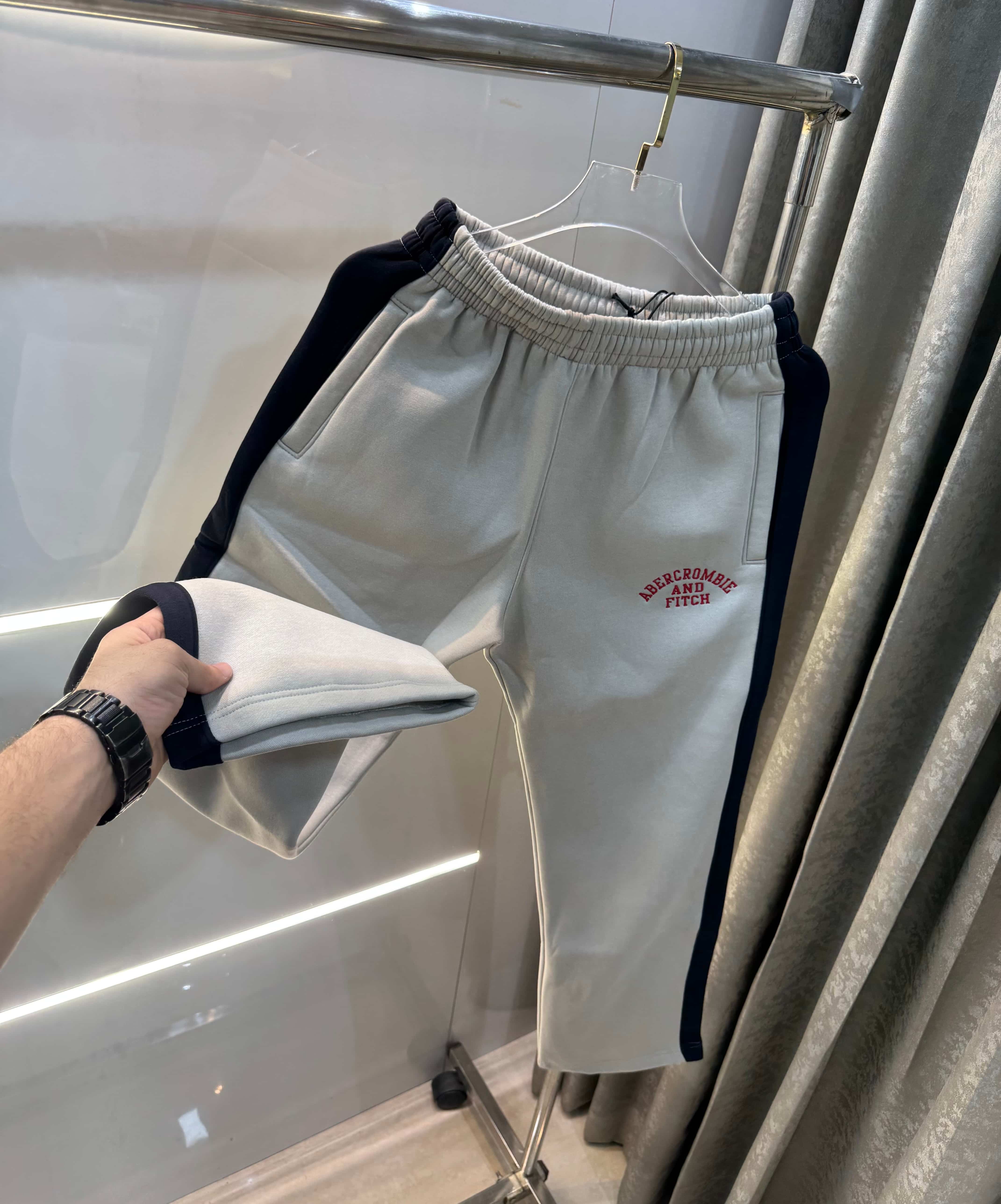 Abercrombie & Fitch Grey Embroidery Logo Imported Trackpant Secondary image