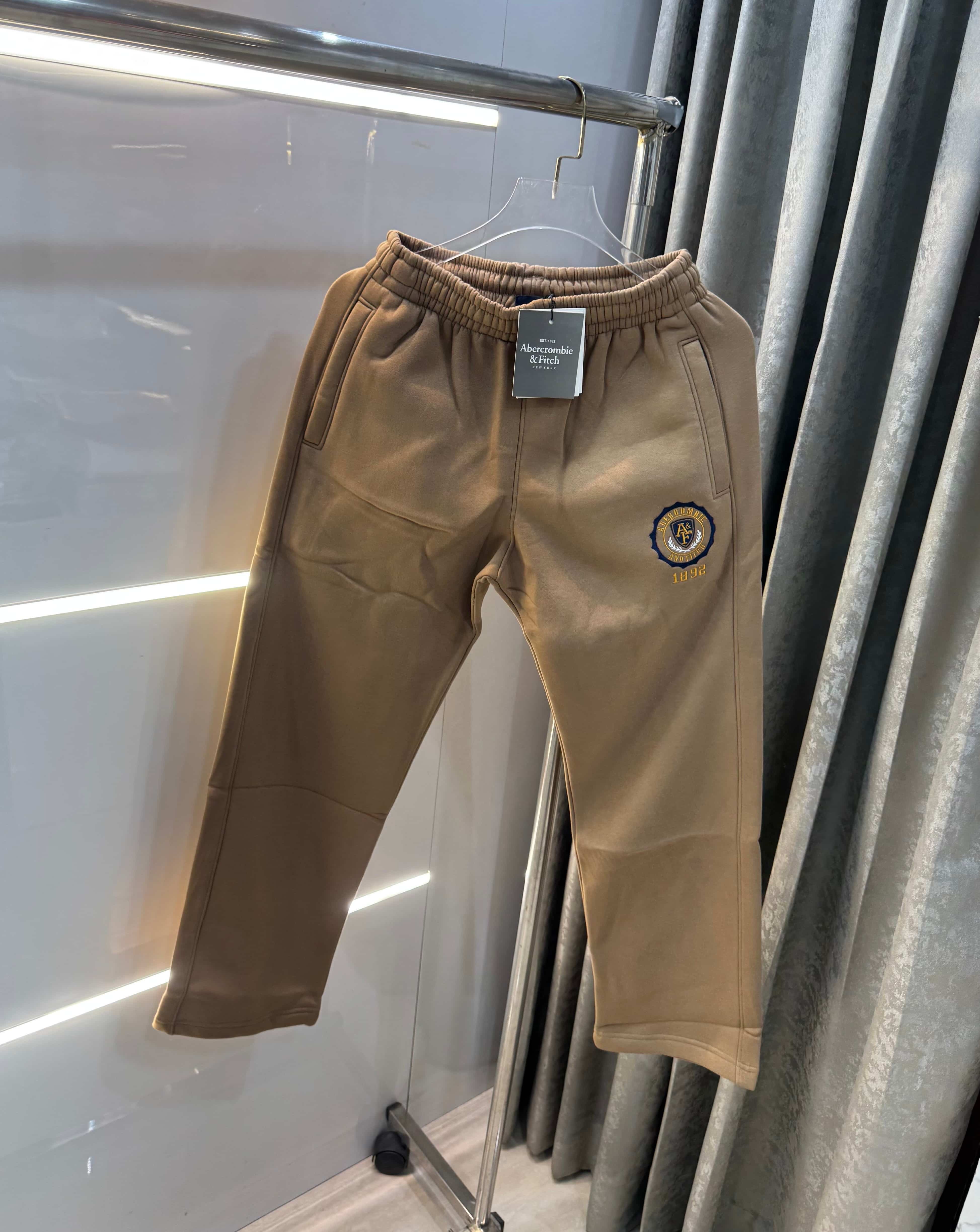 Abercrombie & Fitch Brown Embroidery Logo Imported Trackpant Main image