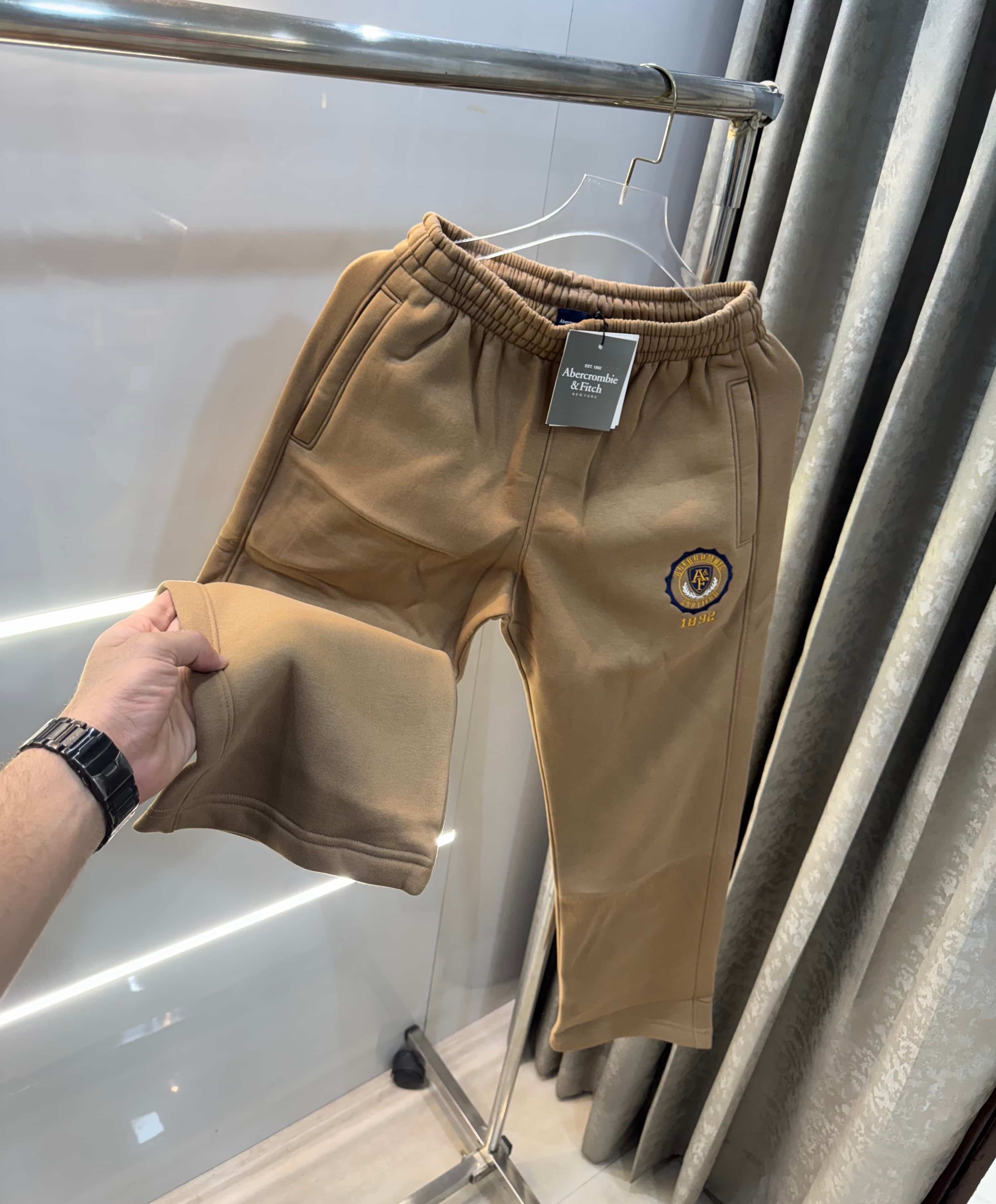 Abercrombie & Fitch Brown Embroidery Logo Imported Trackpant Secondary image
