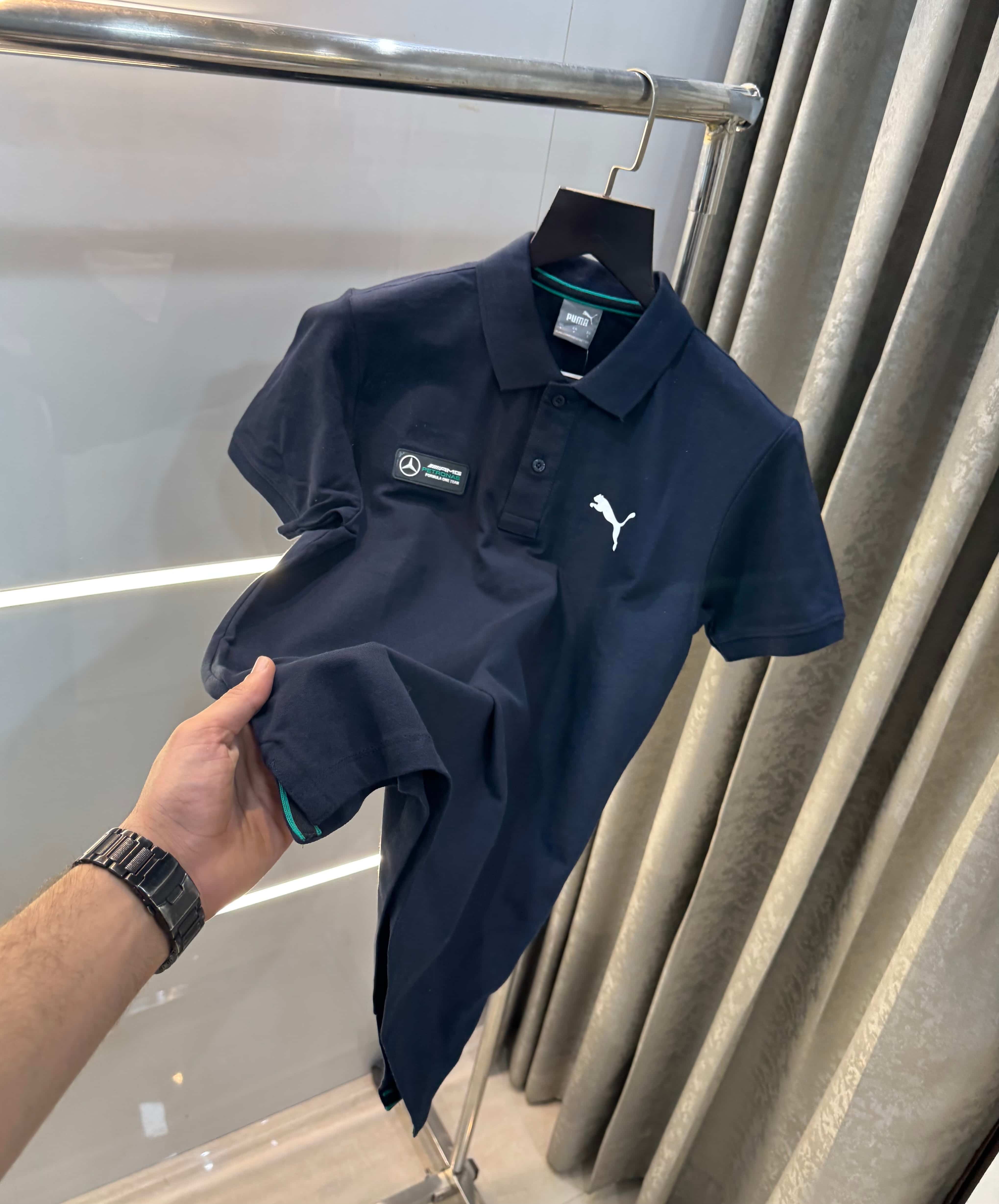 Pum a Navy Blue Mercedes Edition Premium Polo T-Shirt Main image
