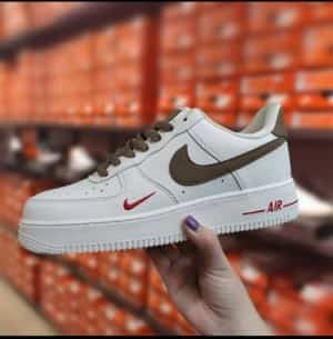 Nike Airforce 1 Mini Red Swoosh Coffee