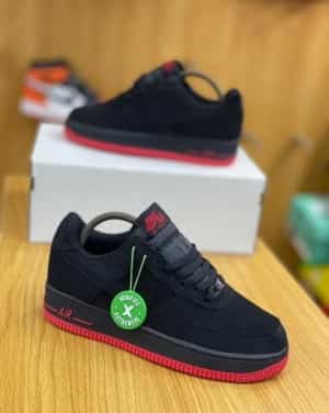 nike airforce 1 low BLACK UNIVERSITY RED