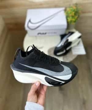 Nike Mens Air Zoom Alphafly 3 Running Shoes BLACK WHITE