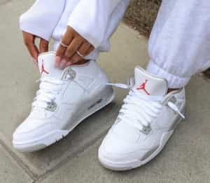 NIKE air jordan retro 4 white oreo fix sale