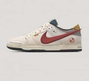 Nike Dunk Low GHOSTBUSTERS X Custom Sail RED BLACK