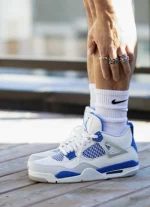 NIKE AIR JORDAN RETRO 4 MILITARY BLUE sale