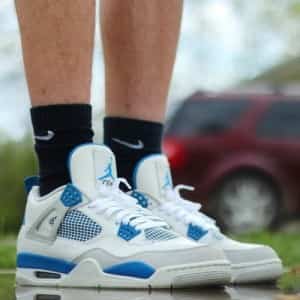 NIKE AIR JORDAN RETRO 4 MILITARY BLUE sale