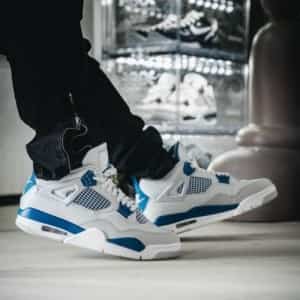 NIKE AIR JORDAN RETRO 4 MILITARY BLUE sale