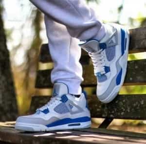 NIKE AIR JORDAN RETRO 4 MILITARY BLUE sale