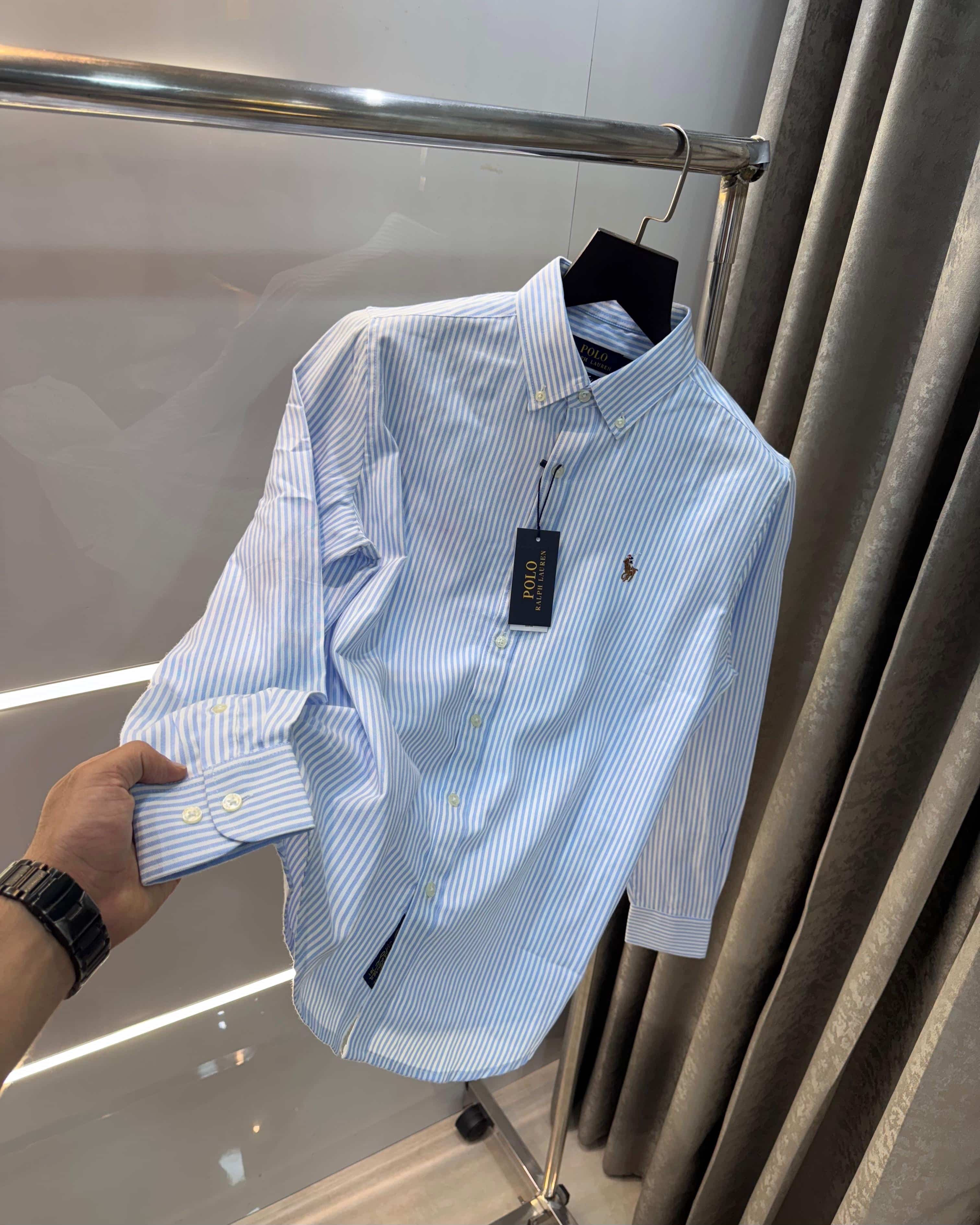 Ralph Laure n Blue  strips Premium Shirt Main image