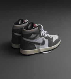 Nike Air Jordan 1 WASHED BLACK SEMI UA With Same OG BOX