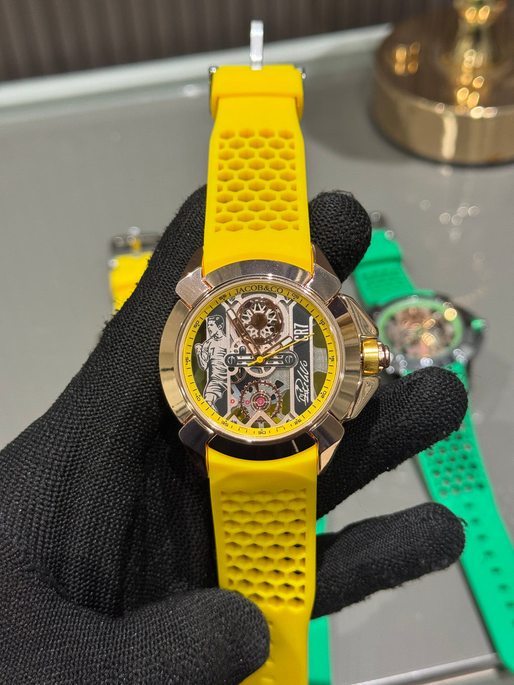 Jacob & Co. Copper Yellow CR7 Ronaldo Premium Quartz Watch