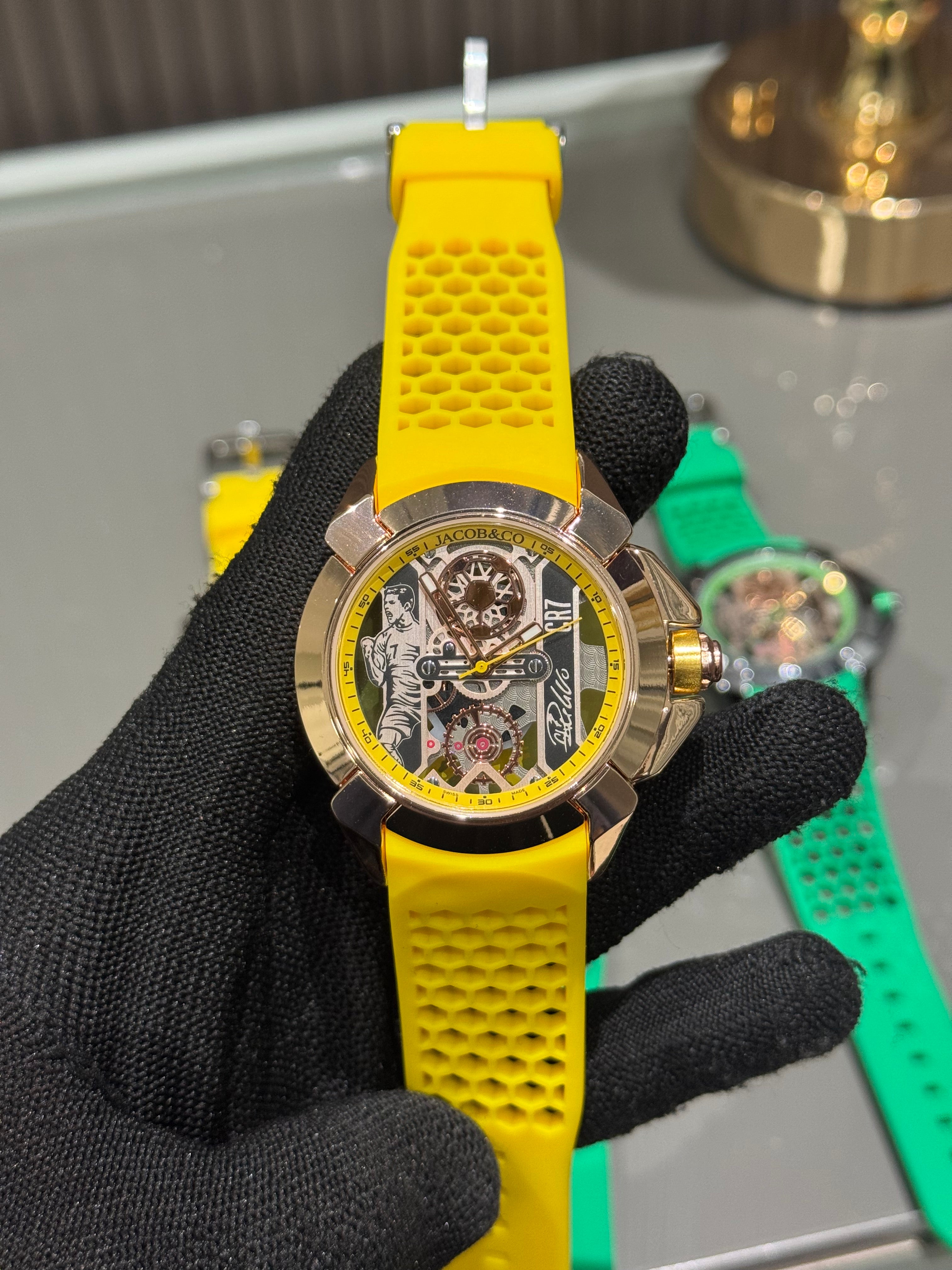 Jacob & Co. Copper Yellow CR7 Ronaldo Premium Quartz Watch