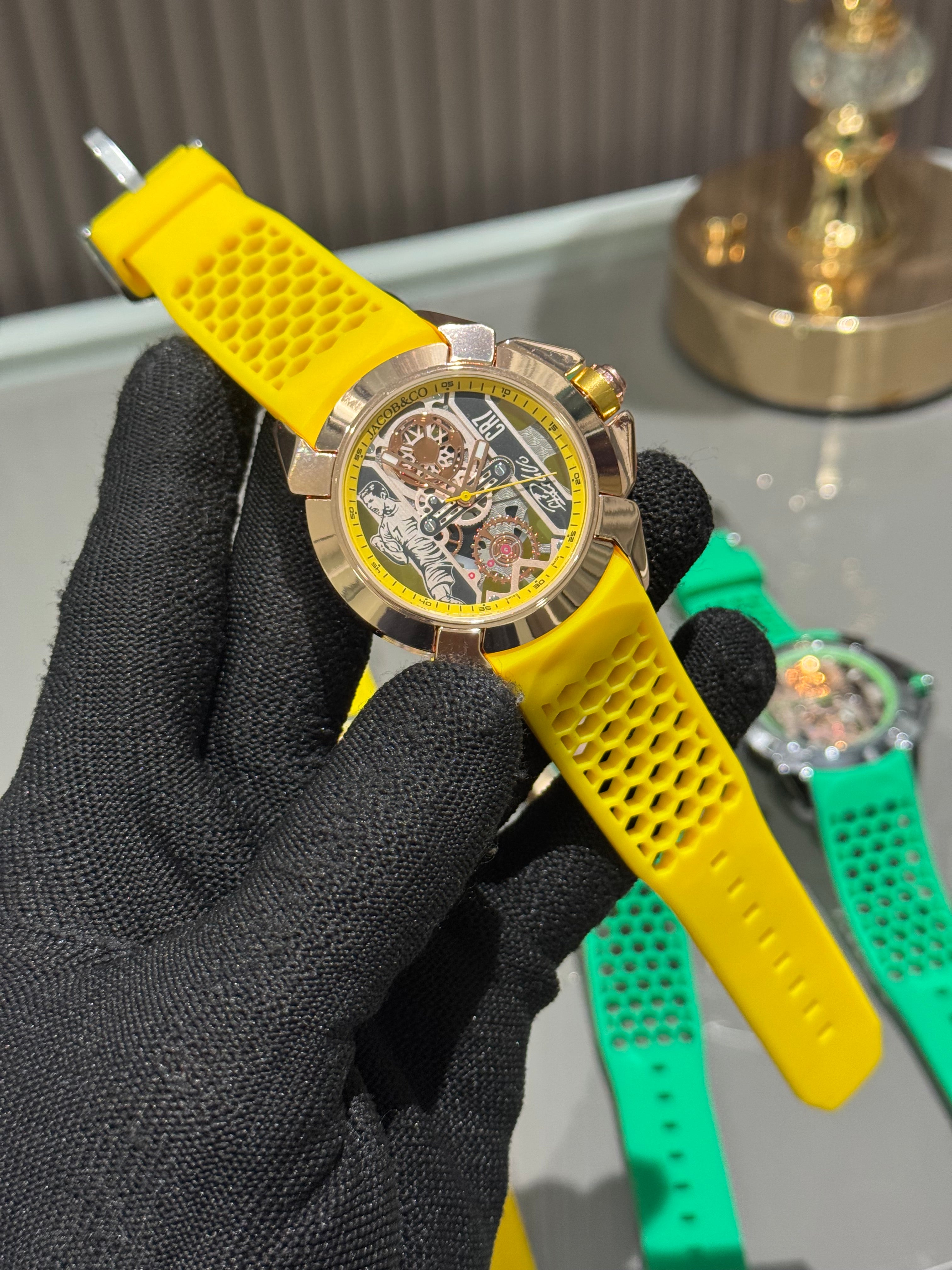 Jacob & Co. Copper Yellow CR7 Ronaldo Premium Quartz Watch