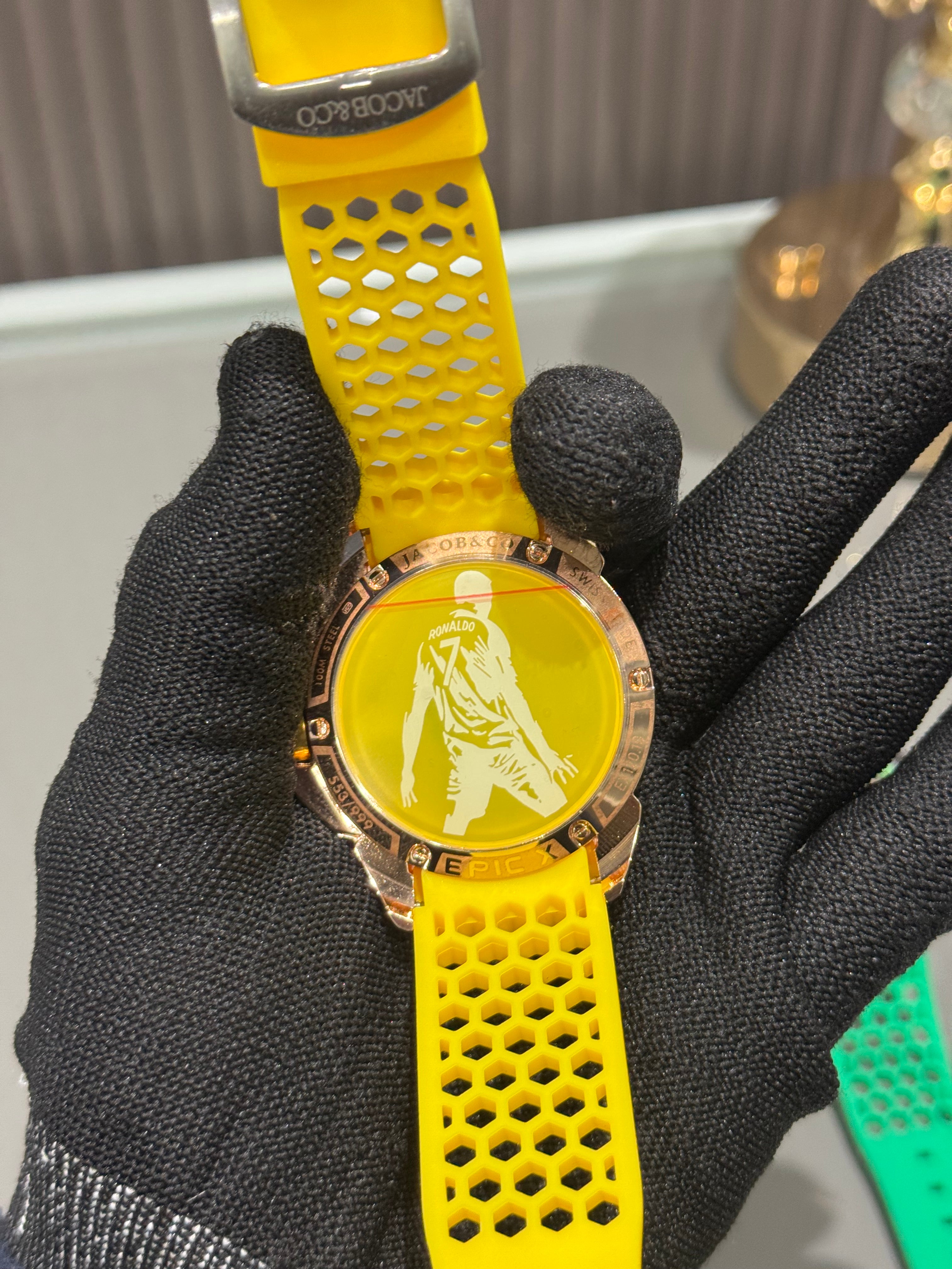 Jacob & Co. Copper Yellow CR7 Ronaldo Premium Quartz Watch