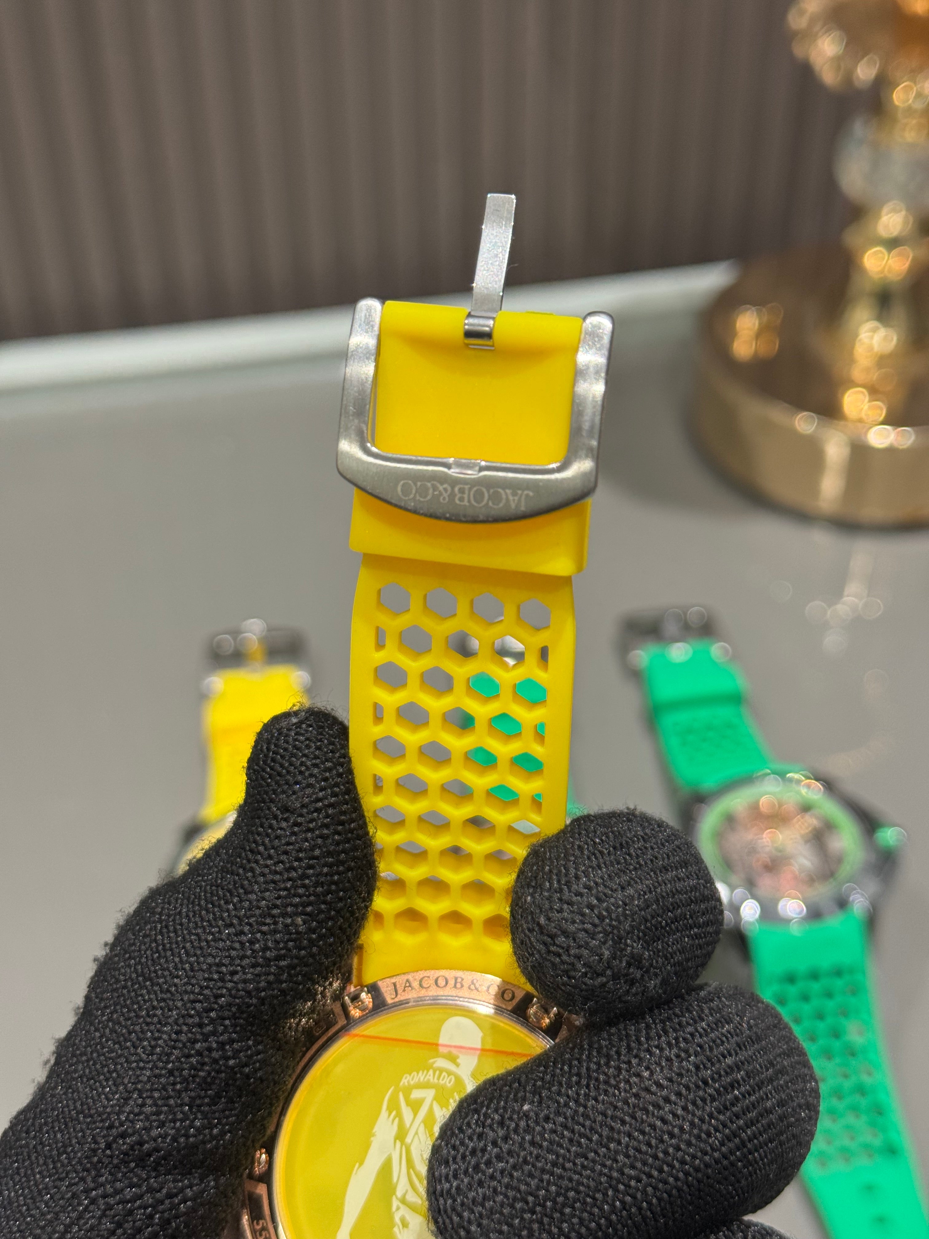 Jacob & Co. Copper Yellow CR7 Ronaldo Premium Quartz Watch