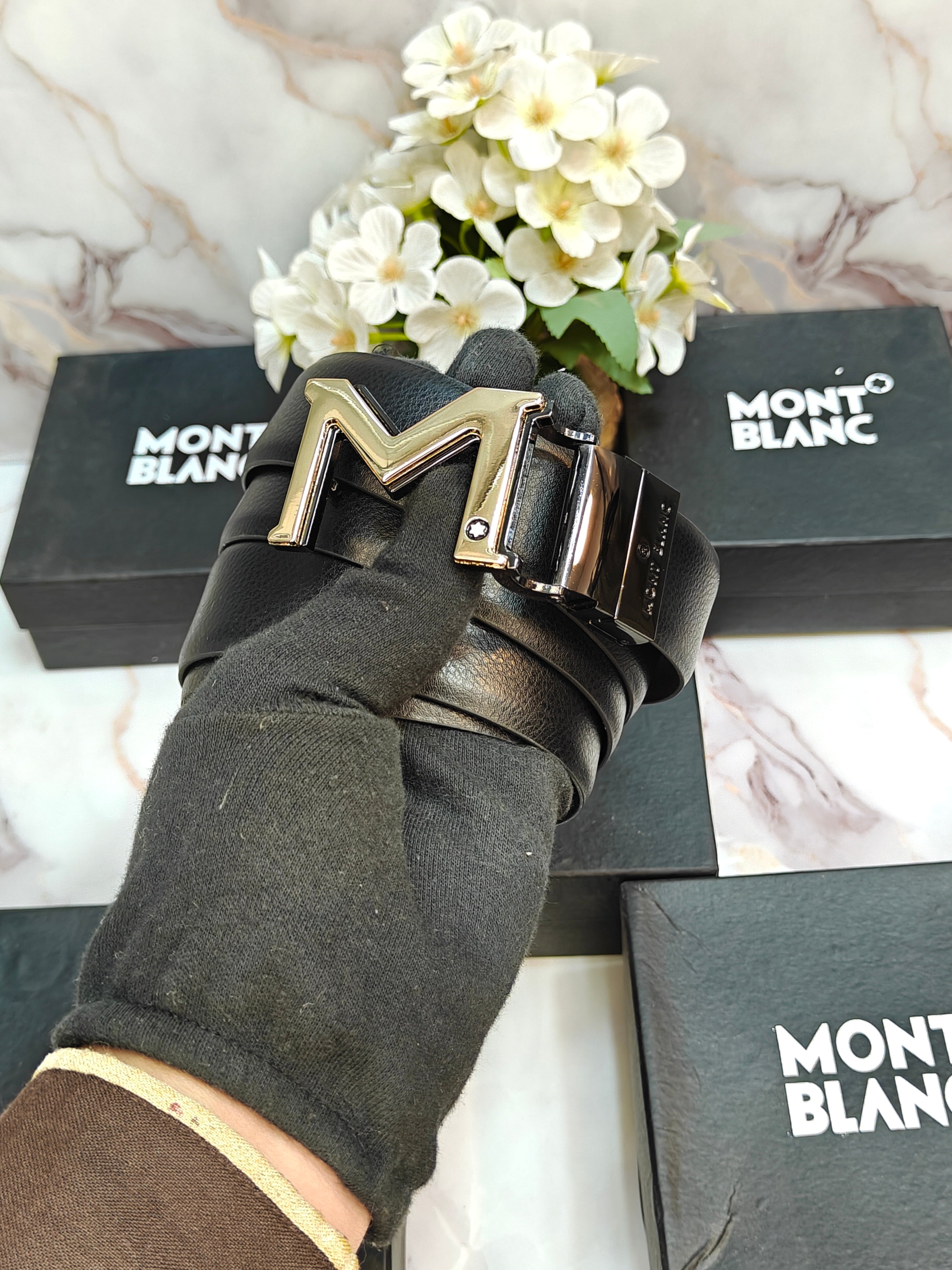 MONT BLANC PREMIUM QUALITY REVERSEABLE BELT WITH OG BOX MB-707
