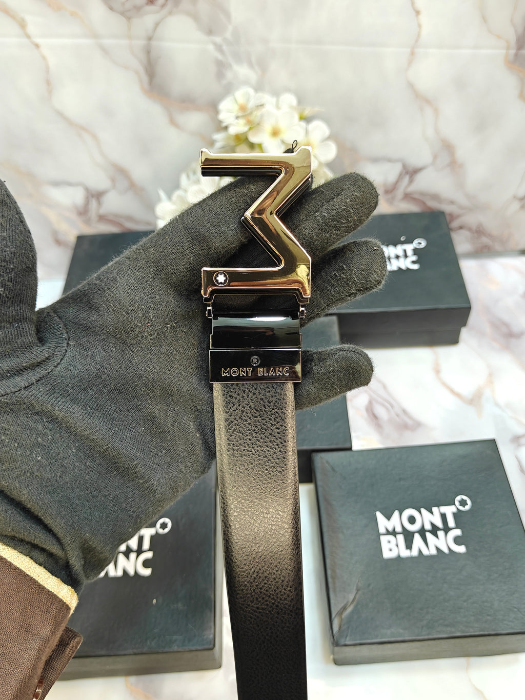 MONT BLANC PREMIUM QUALITY REVERSEABLE BELT WITH OG BOX MB-707