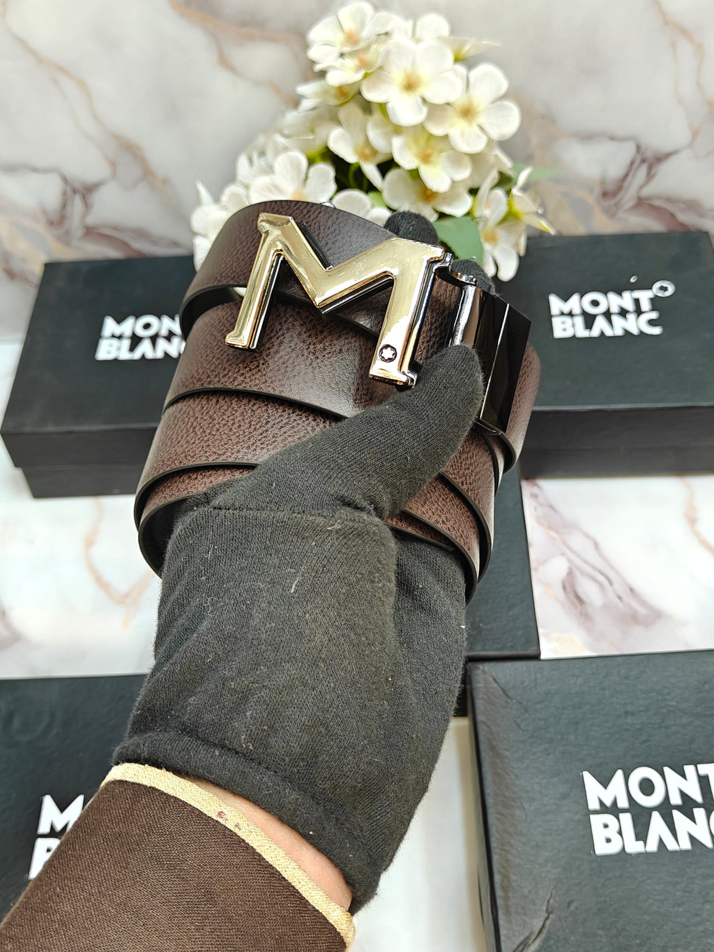 MONT BLANC PREMIUM QUALITY REVERSEABLE BELT WITH OG BOX MB-707
