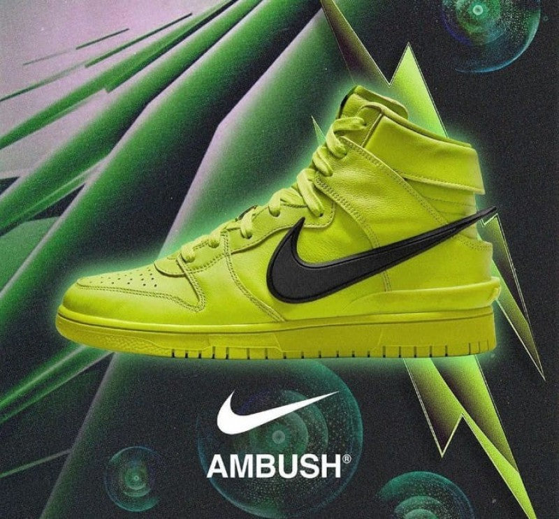 Nike Dunk High X Ambush FLASH LIME
