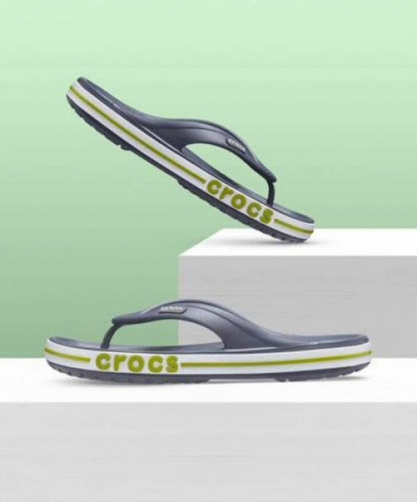 Crocs-Baya-Band-Slide-Grey