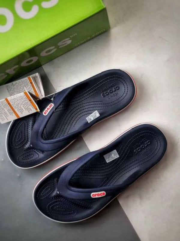 Crocs-Baya-Band-Slide-Navy-Blue