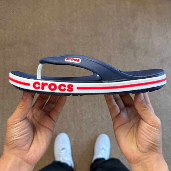 Crocs-Baya-Band-Slide-Navy-Blue