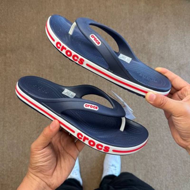 Crocs-Baya-Band-Slide-Navy-Blue