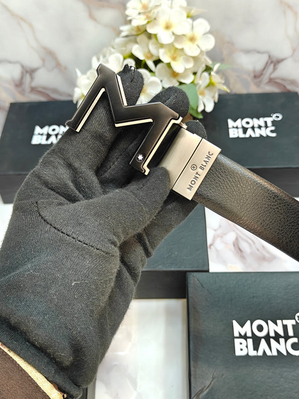 MONT BLANC PREMIUM QUALITY REVERSEABLE BELT WITH OG BOX. MB-708