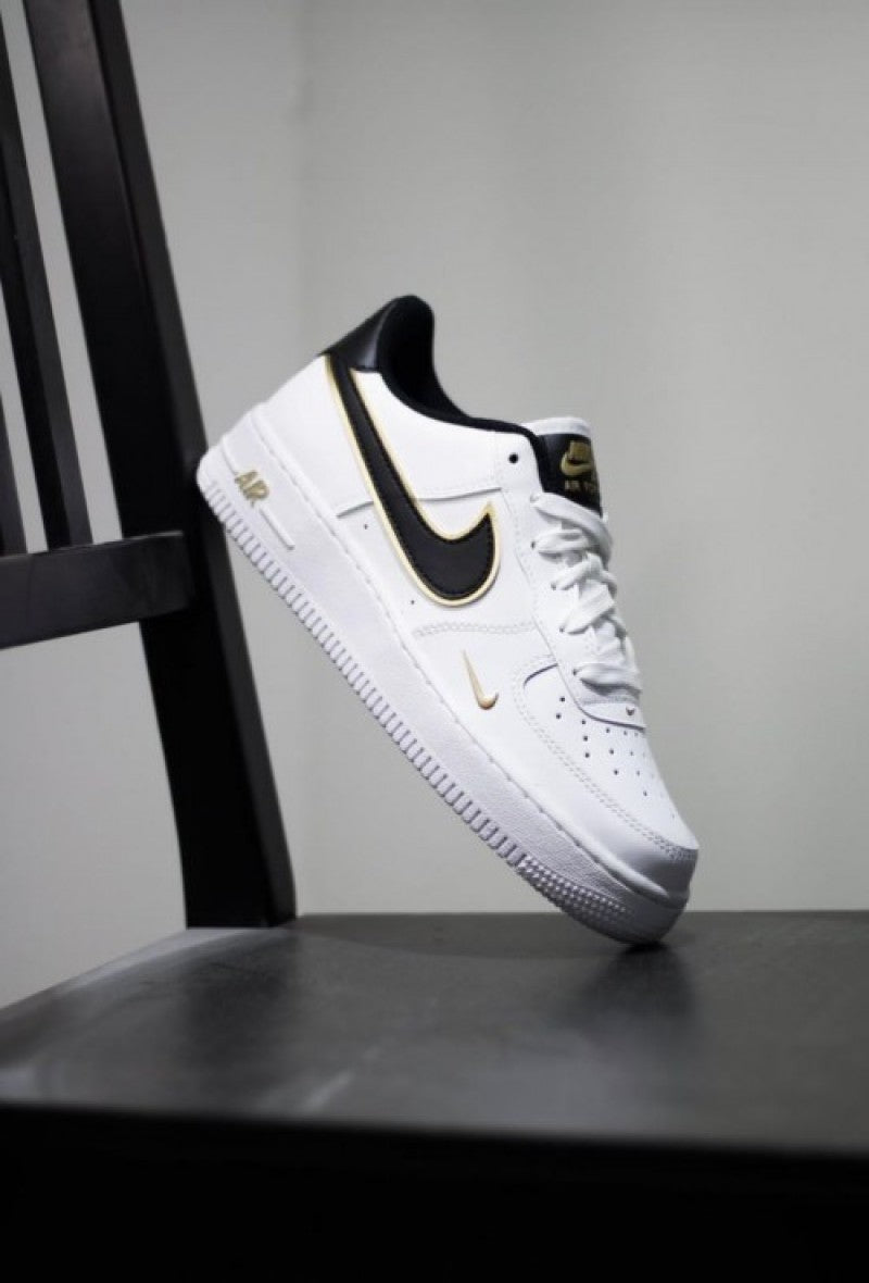 Nike Airforce 1 Low 07 LV8 Double Swoosh WHITE METALLIC GOLD