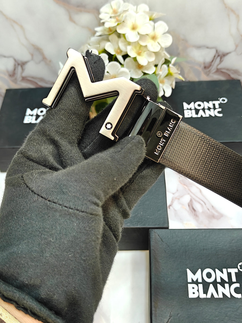 MONT BLANC PREMIUM QUALITY REVERSEABLE BELT WITH OG BOX MB-709