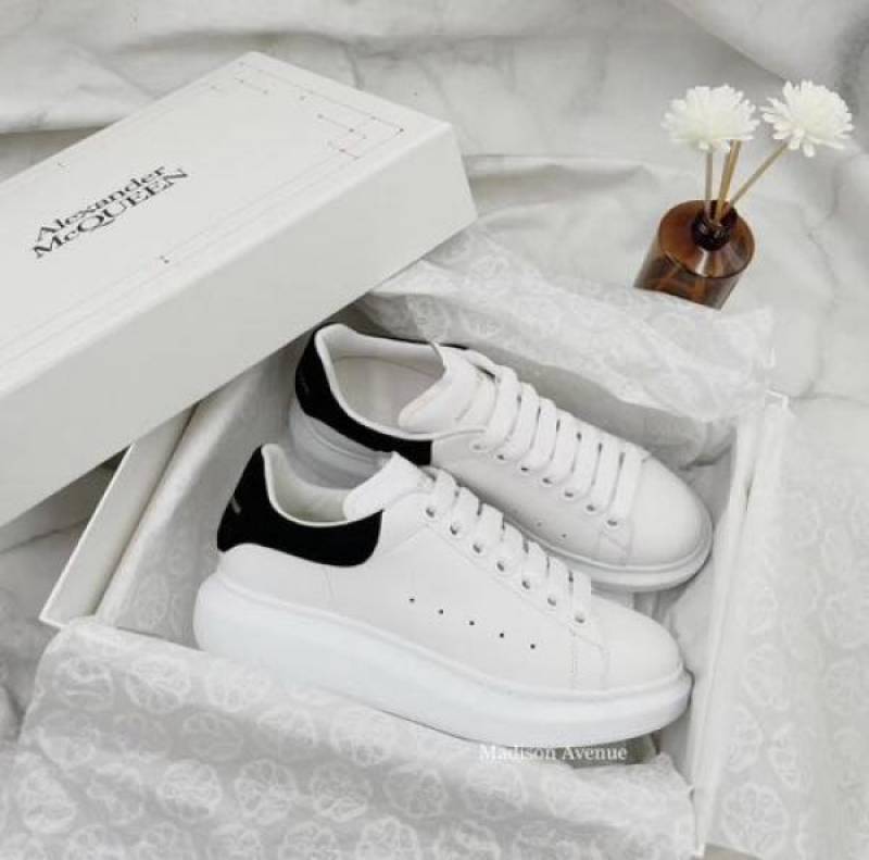 Alexander McQueen white black sneakers