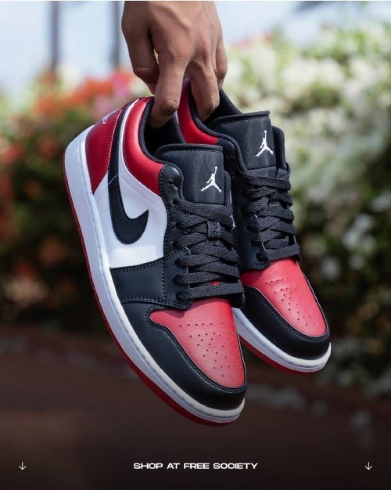 Air-jordan retro 1 low bred toe semi ua fix