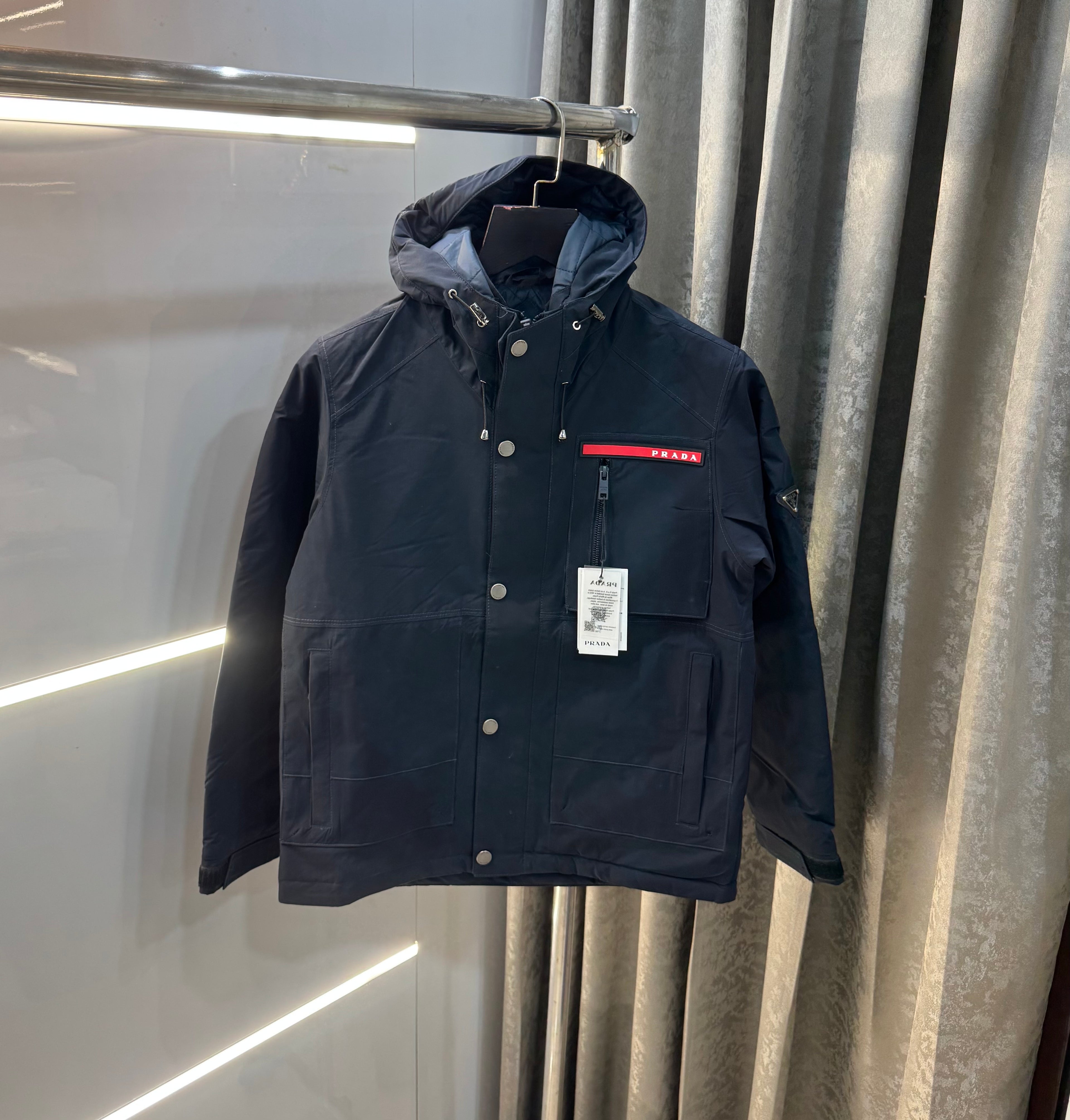 Prad a Milano Navy Blue Imported Puffer Jacket