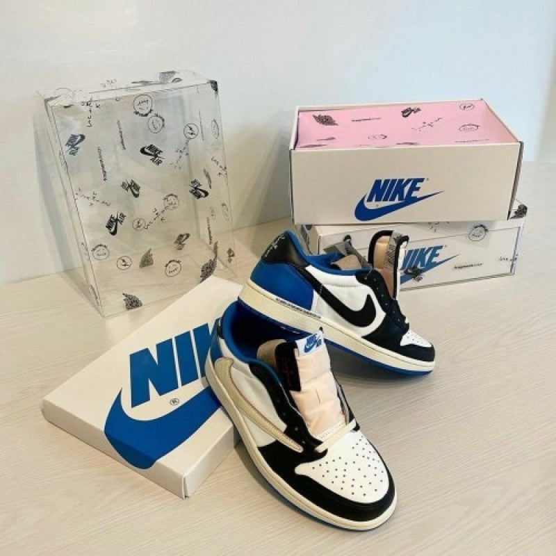 Nike Air Jordan Retro 1 Low Fragment X Travis Scott SEMI UA With PLASTIC PACKING