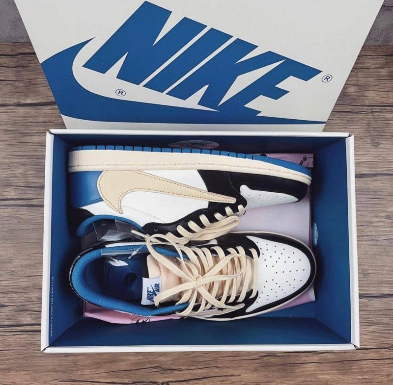 Nike Air Jordan Retro 1 Low Fragment X Travis Scott SEMI UA With PLASTIC PACKING