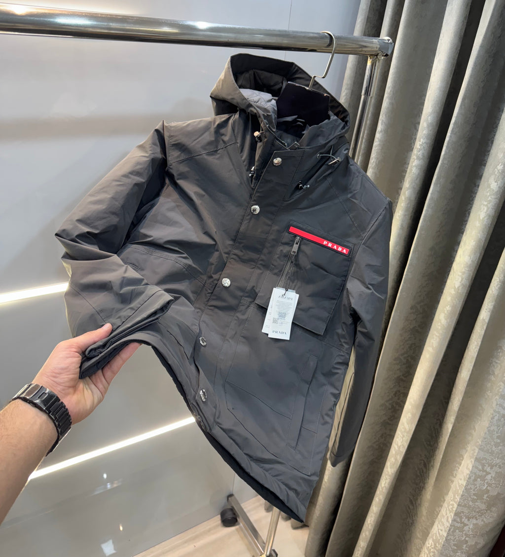 Prad a Milano Dark Grey Imported Puffer Jacket