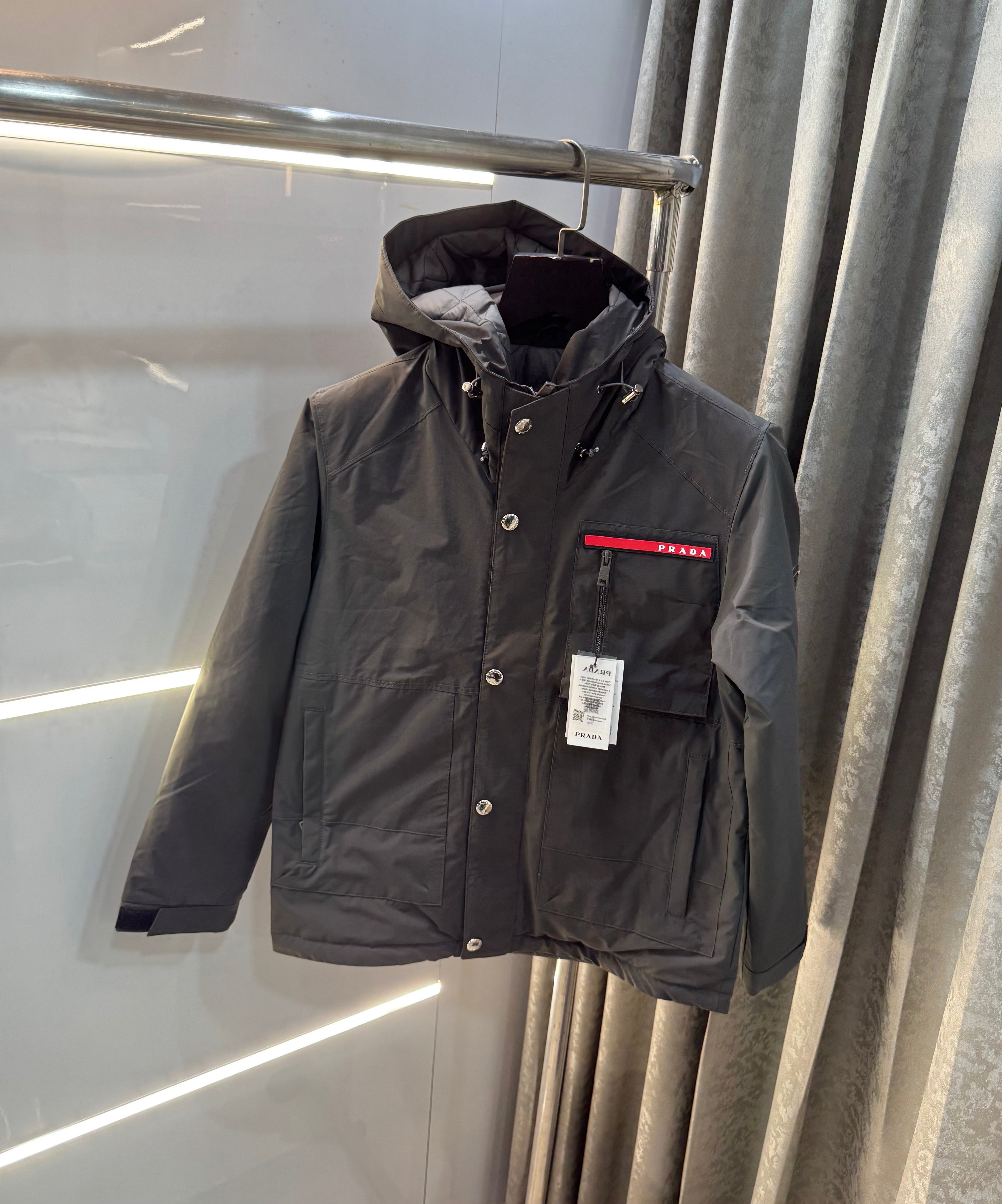 Prad a Milano Dark Grey Imported Puffer Jacket
