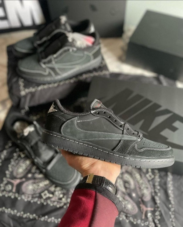 Nike Air Jordan 1 Low X Travis Scott BLACK PHANTOM Heavy Quality